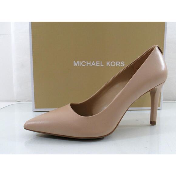 Michael Kors Dorothy Flex Pointy Toe Pump Heel Leather Light Blush Nude - Picture 3 of 8